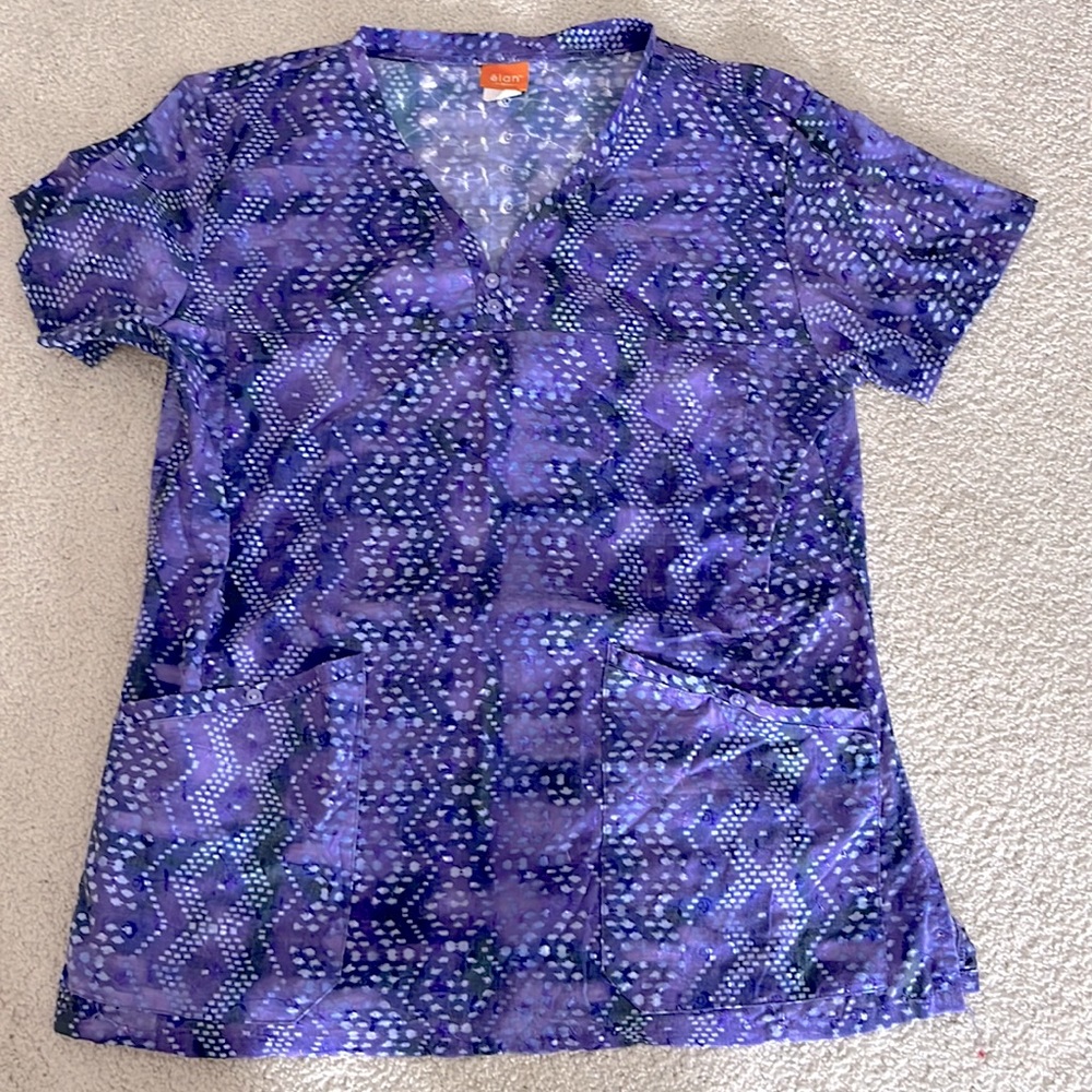 Elan Womens Scrub Top Medium